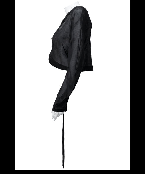 Sheer Volume Sleeve Cardigan